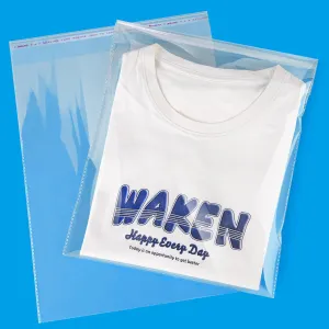 120 Count 10" X 13" Clear Cellophane Bags, Self Sealing Bags, Resealable Cello Bags for Packaging Clothing & T Shirts - Reinforced