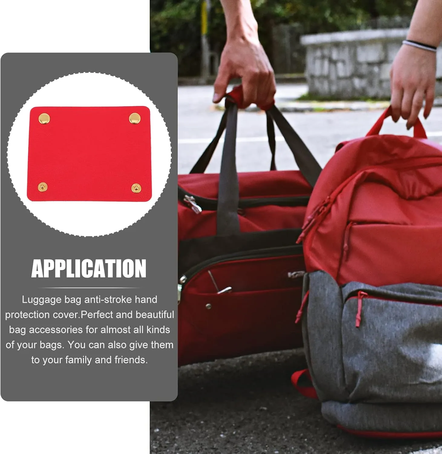 1Pc Anti-snare Protective Cover Handle Hand Protector Luggage Grip Protector Saddle Purse Chain Suitcase Handle Wraps Ornament Tote Wallet Pu Leather Tote Bag