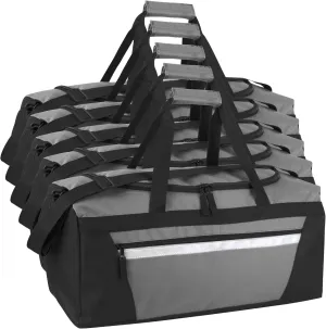 24 Pack Reflective Duffle Bags Bulk for Homeless Adults, Gym, Foster Kids Bulk Duffel Bags Wholesale (Grey Pack)