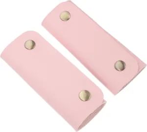 2pcs Pu Leather Handle Grip Bag Handle Wrap for Travel Tote Canvas Shopping Bag Protector