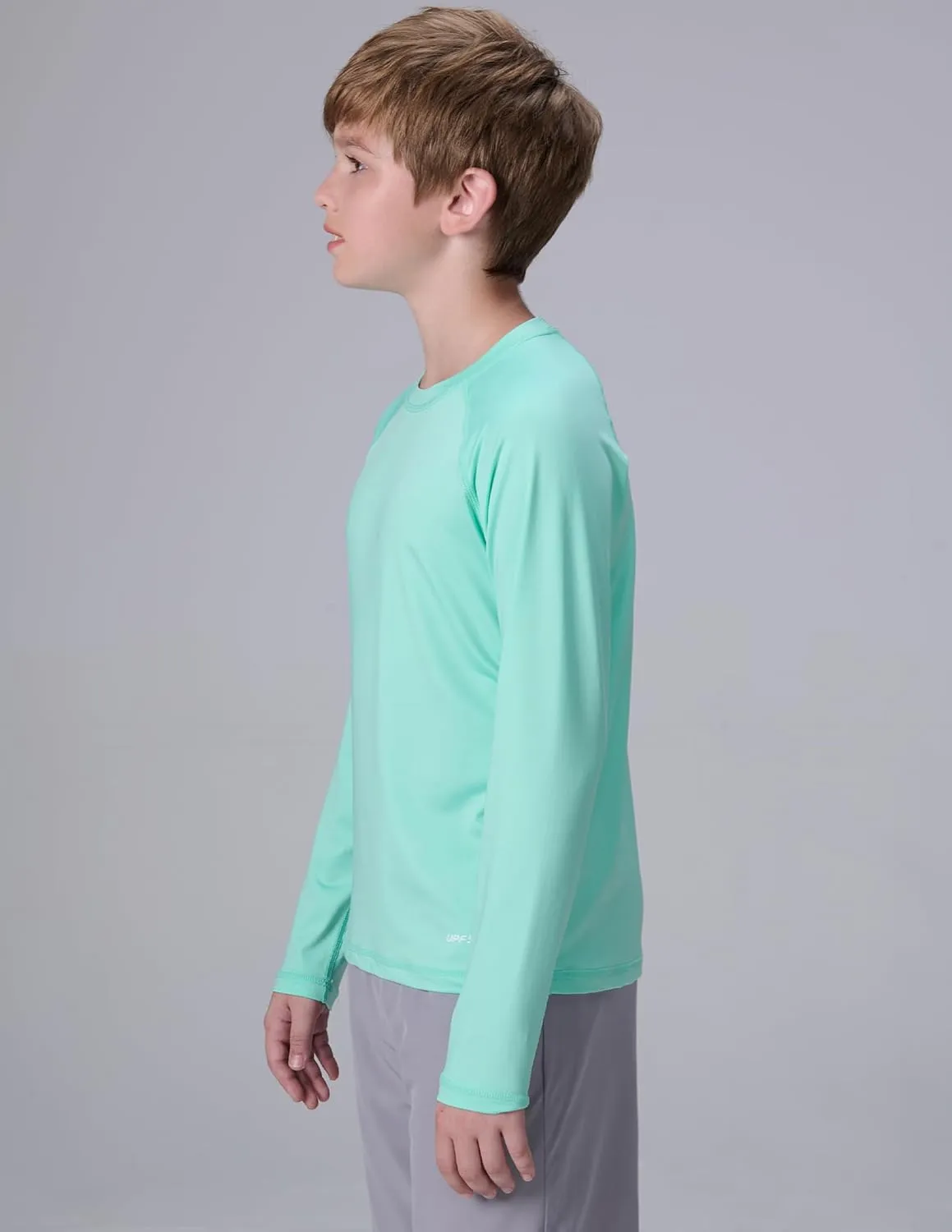 3 Pack Boys' UPF 50  Rash Guard Long Sleeve Swim Shirts, Quick Dry UV Protection Swimwear for Kids
