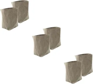 3pcs Washable Paper Bag for Flower Pot Vegetables Reusable Grey Pouch Storage for Plants for Succulents Root Vegetables present Occasion