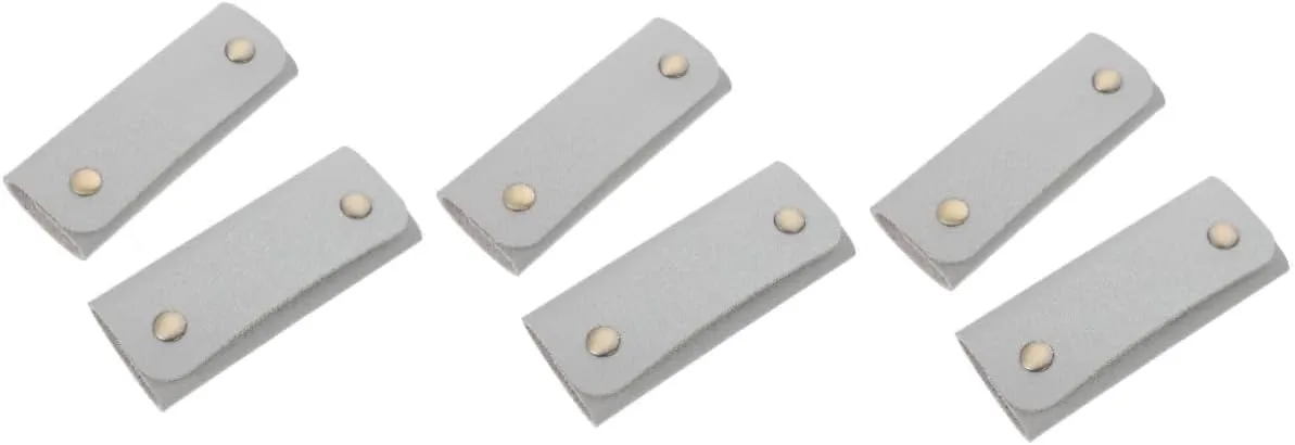 3sets Fashionable Bag Handle Supplies Diy Pu Leather Covers for Handbags Tote Bag Handle Grip Easy Installation 2pcs*3