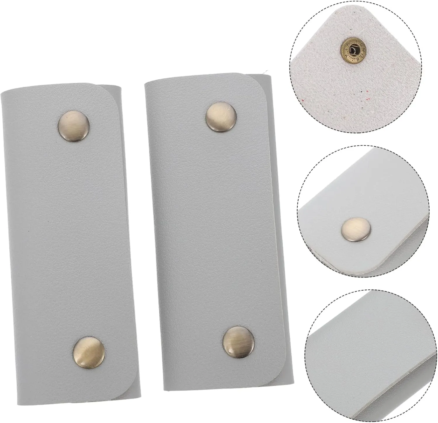 3sets Fashionable Bag Handle Supplies Diy Pu Leather Covers for Handbags Tote Bag Handle Grip Easy Installation 2pcs*3