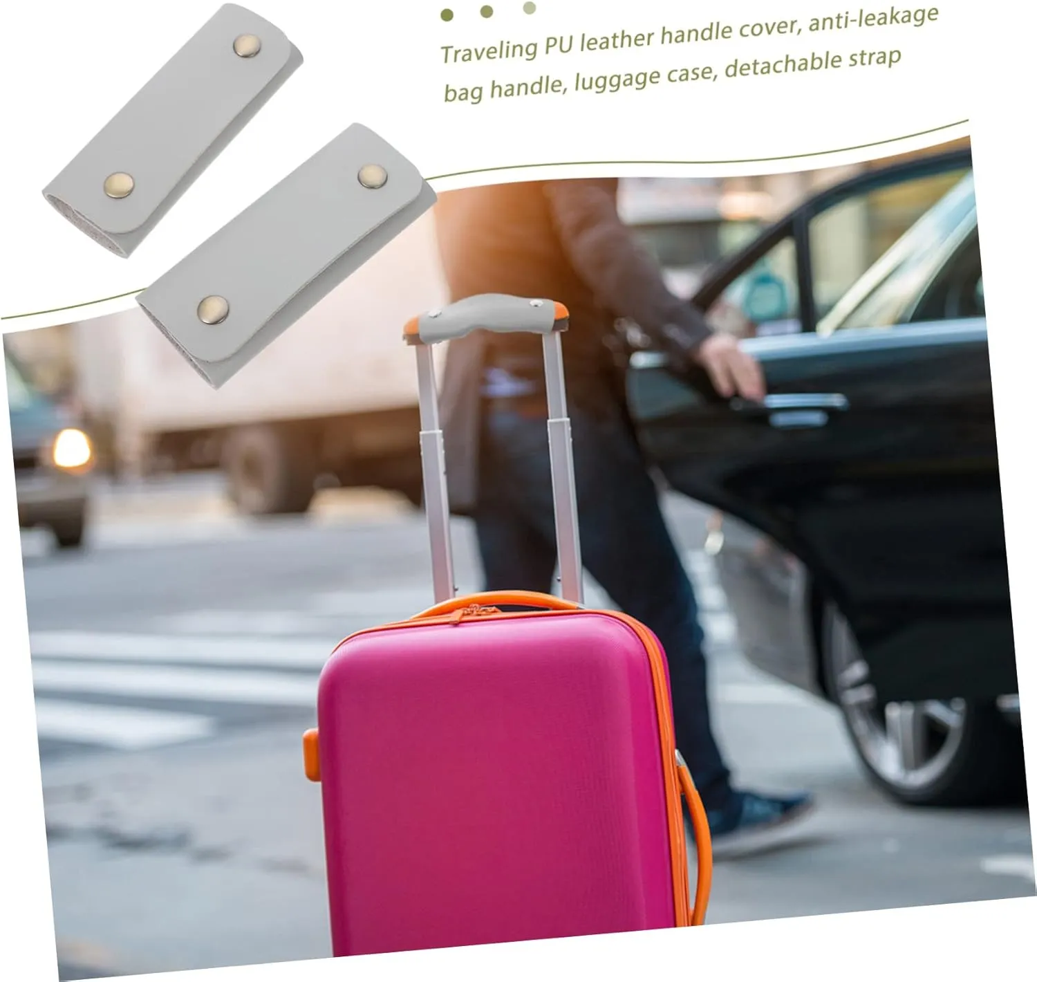 3sets Fashionable Bag Handle Supplies Diy Pu Leather Covers for Handbags Tote Bag Handle Grip Easy Installation 2pcs*3