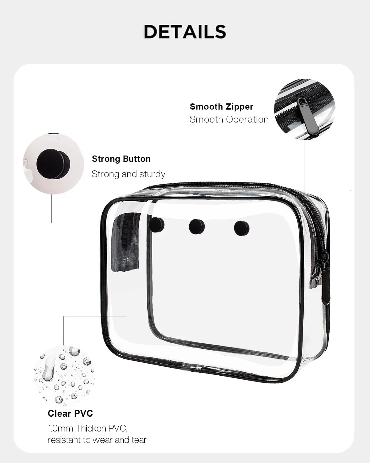 4 Pack Clear Bogg Beach Makup Bag Accessories with 3 Pack Insert Hooks for Bogg Bags, Clear Bogg Makeup Pouches Phone Holder for Bogg Bags Divider Storage Inner Compatible Pouch Travel Cosmetic Bag