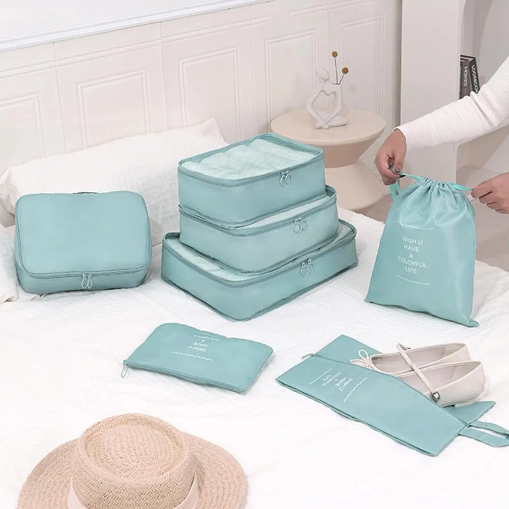 7 Set Packing Cubes for Suitcases, Lightweight Travel Luggage Packing Organizers, Compression Storage Shoe Bag, Clothing Underwear Bag, Packing Cubes for Travel Luggage Organizer Women Men
