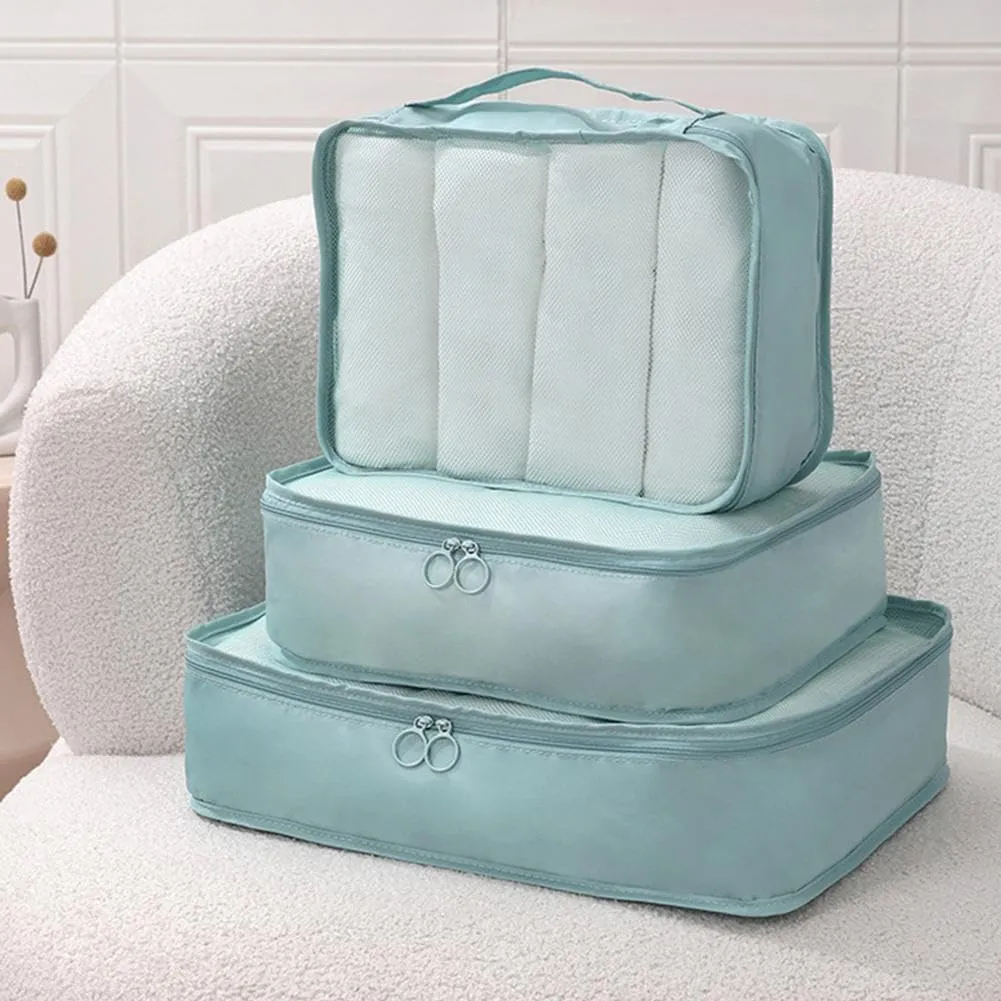 7 Set Packing Cubes for Suitcases, Lightweight Travel Luggage Packing Organizers, Compression Storage Shoe Bag, Clothing Underwear Bag, Packing Cubes for Travel Luggage Organizer Women Men