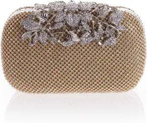 Abbie Home FULL Rhinestone Covered Jewelry Dcor Women's Clutch Crystal Hard Case Evening Handbag
