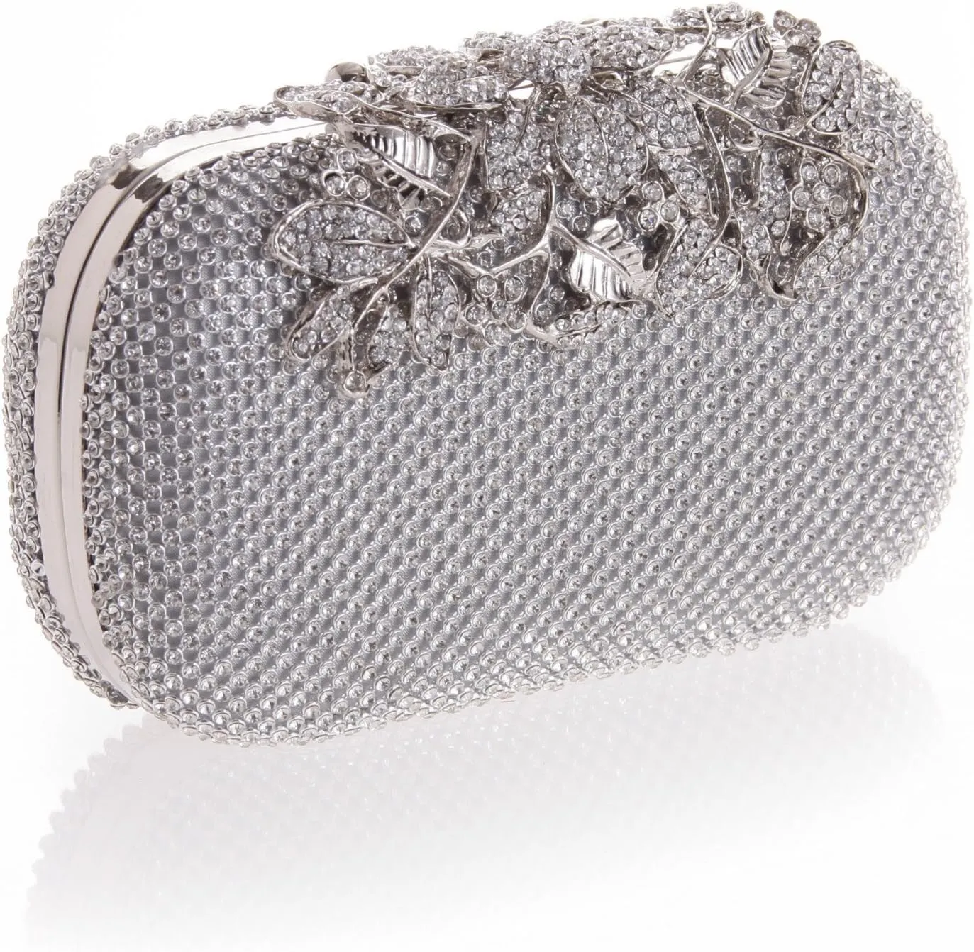 Abbie Home FULL Rhinestone Covered Jewelry Dcor Women's Clutch Crystal Hard Case Evening Handbag