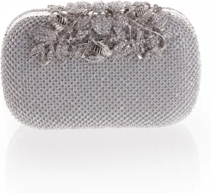 Abbie Home FULL Rhinestone Covered Jewelry Dcor Women's Clutch Crystal Hard Case Evening Handbag