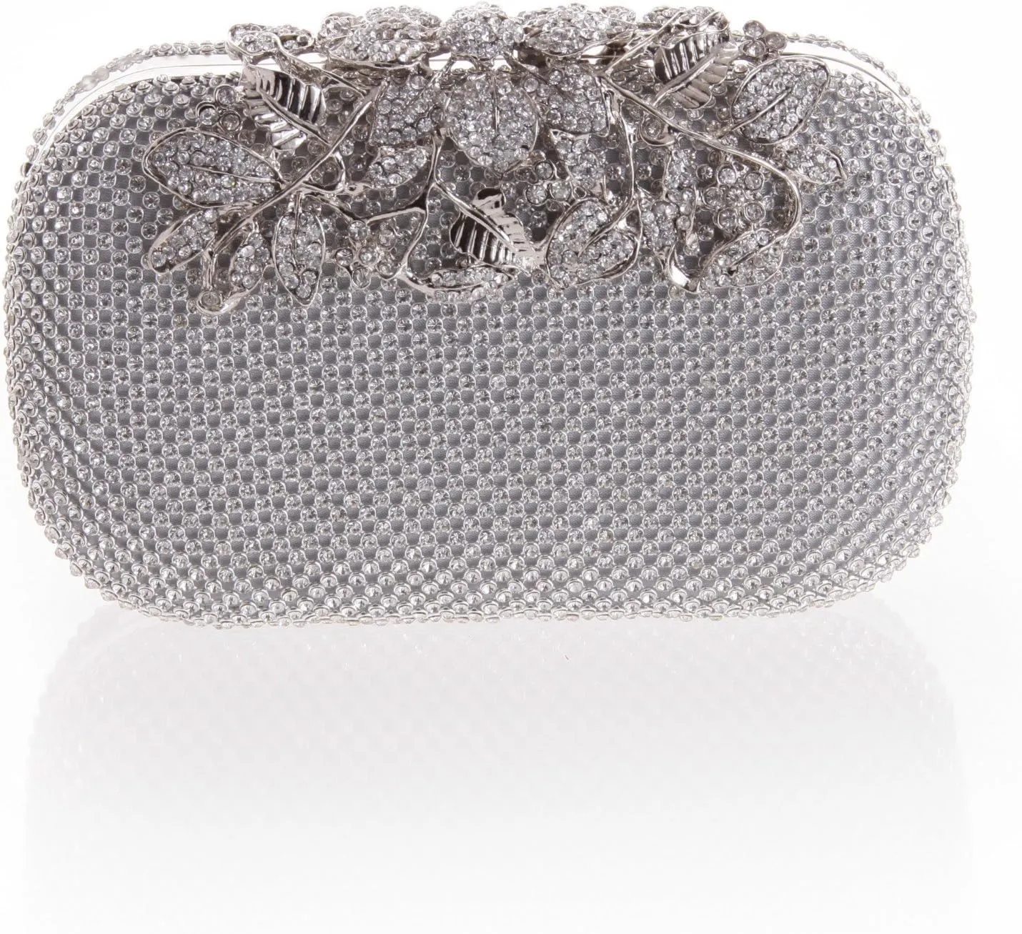 Abbie Home FULL Rhinestone Covered Jewelry Dcor Women's Clutch Crystal Hard Case Evening Handbag