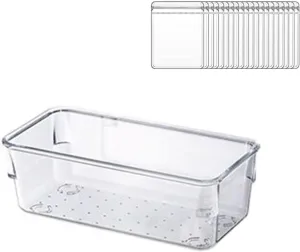 Acrylic Jewelry Organizer with 30 Bags Clear Jewelry Box Elegant Display Tray Jewelry Storage Bags for Earrings Ring Bracelet Necklace Women, Girls