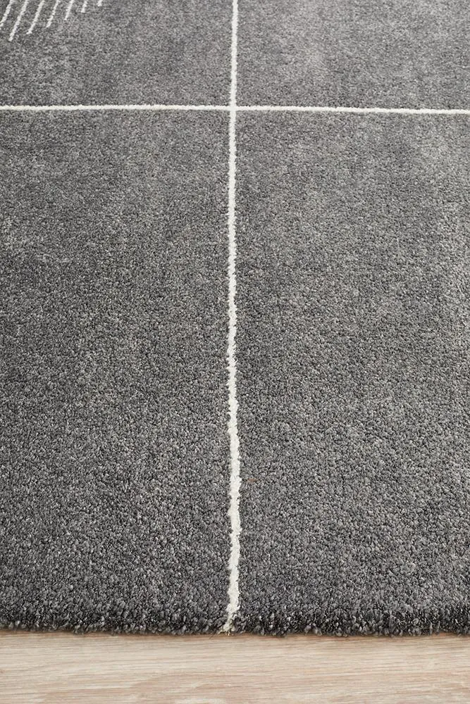 Adina Ivy Modern Charcoal Rug