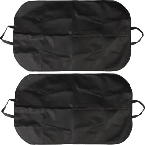 Alipis 2 Pcs Portable Business Folding Garment Bag Medium Suit Cover for Travel Home Storage Clothes Case to Protect Dresses Tuxedos and Coats Black