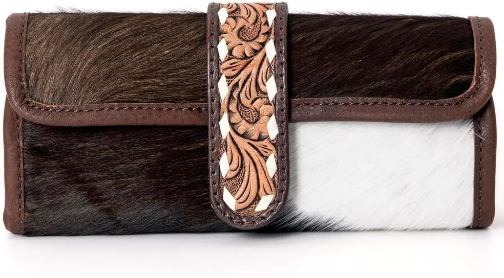 American Darling Jewelry Case Hand Tooled Saddle Blanket Genuine Leather Women Bag Western Handbag Purse