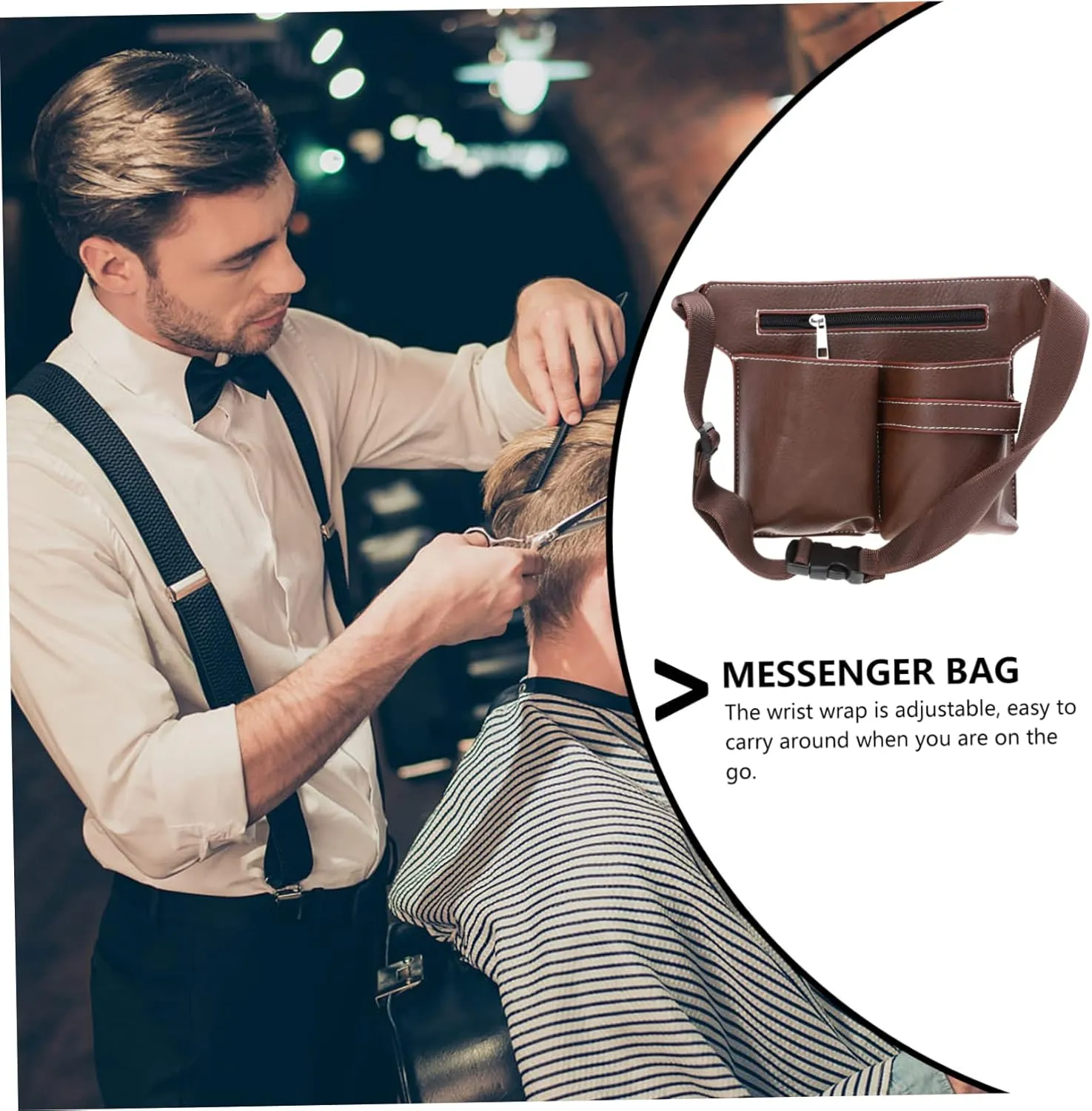 Angoily Hair Scissor Holder Bag Barber Scissor Bag Hairdressing Storage Pouch