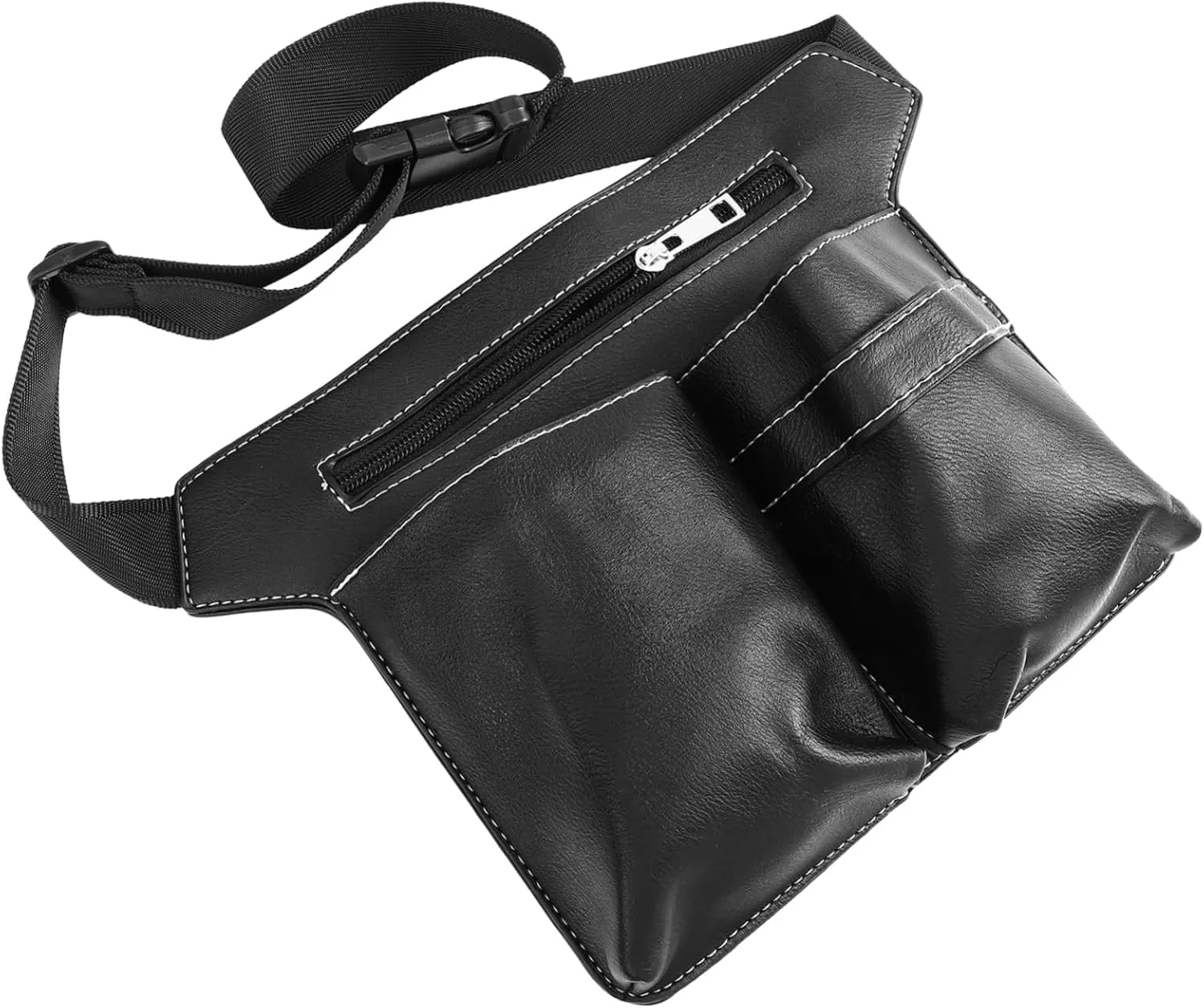 Angoily Scissors Fanny Pack Tool Kit Pu Leather Barber Pouch Styling Tools Storage Pouch Hair Scissors Spa