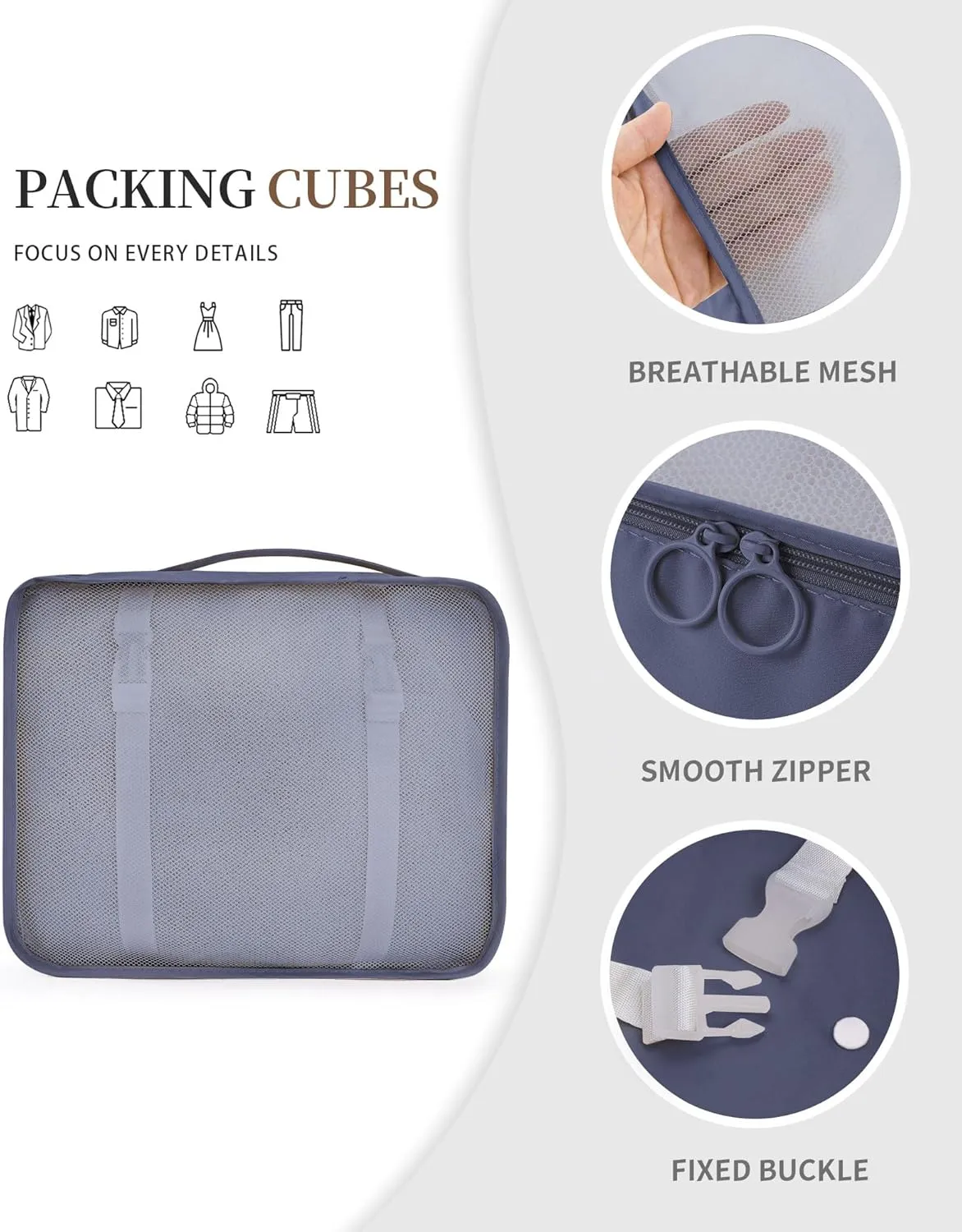 Anjing Packing Cubes 10/11 PCS Travel Luggage Organizers, Travel Essentials, Waterproof Packing Organisers, Luggage Organizer Bags