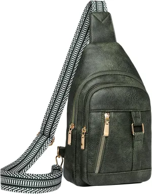 Anti Theft Crossbody Bag for Women Multi Pocket Crossbody Purses Shoulder Handbags Mens Work Backpack(Green)