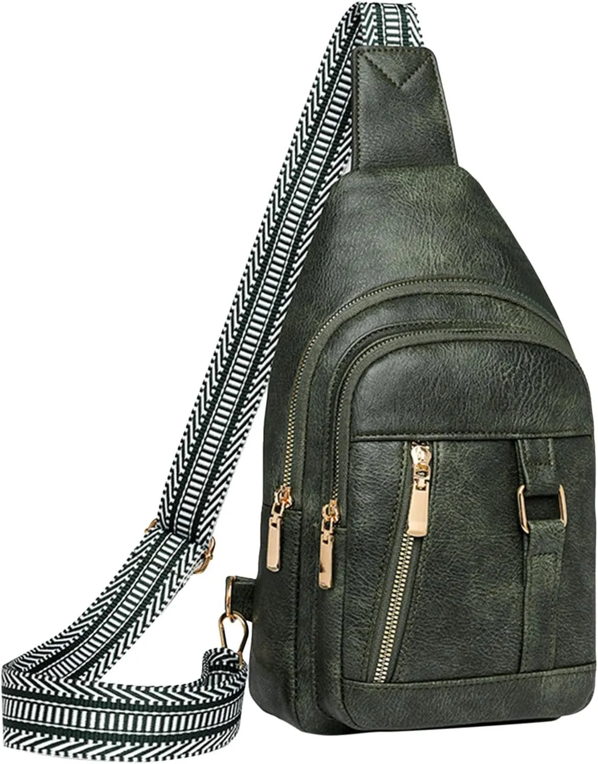Anti Theft Crossbody Bag for Women Multi Pocket Crossbody Purses Shoulder Handbags Mens Work Backpack(Green)