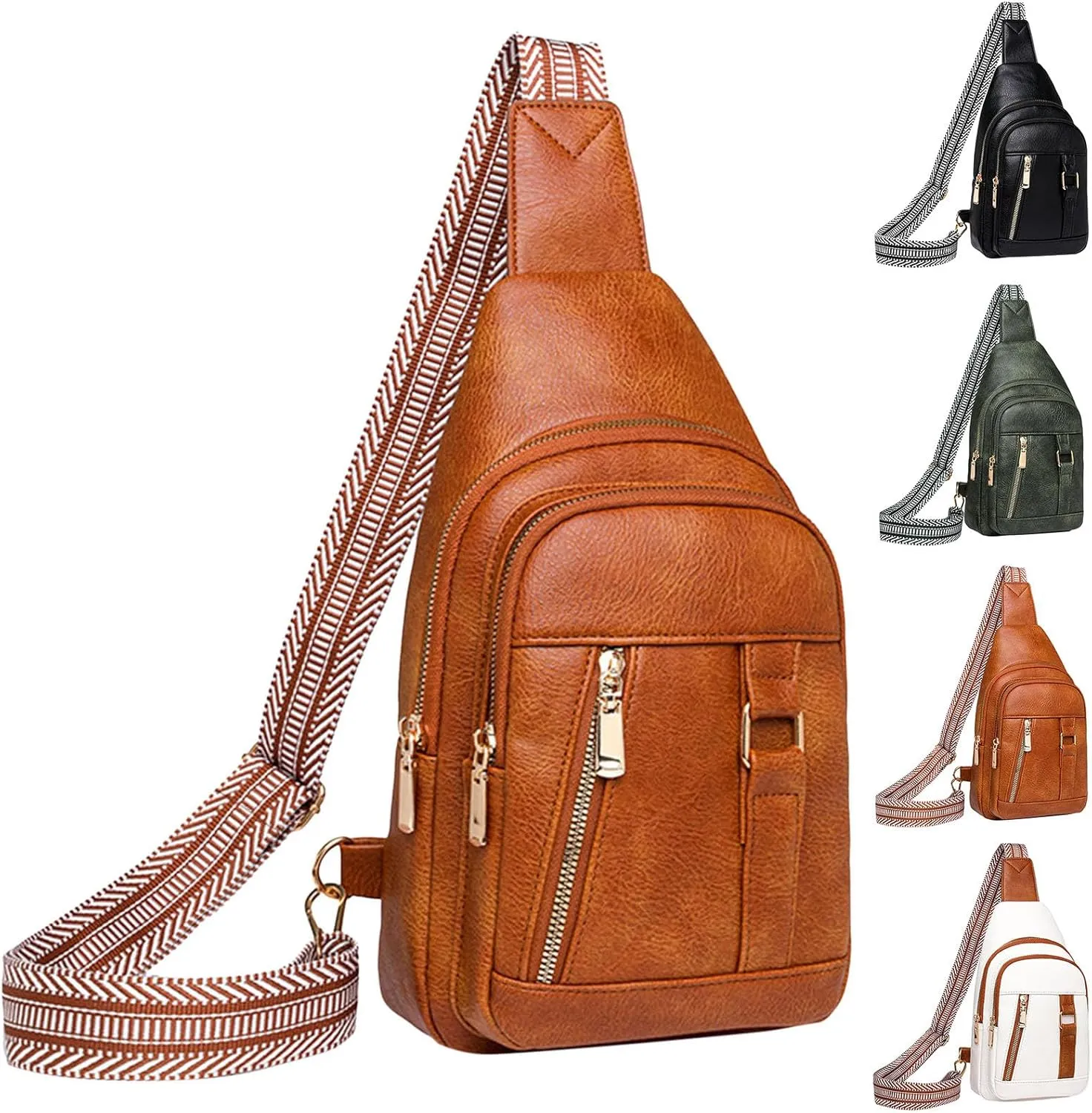 Anti Theft Crossbody Bag for Women Multi Pocket Crossbody Purses Shoulder Handbags Mens Work Backpack(Green)