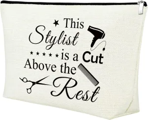 Appreciation Hair Stylist Gifts for Women Makeup Bag Inspirational Graduation Gift for Hairstylist Cosmetic Bag Funny Birthday Christmas Thanksgiving Gifts for Hairdresser Cosmetic Bag Barber Gifts