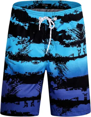 APTRO Men's Swim Trunks 9" Quick Dry Swimsuits Beach Bathing Suits Swim Board Shorts Mesh Liner