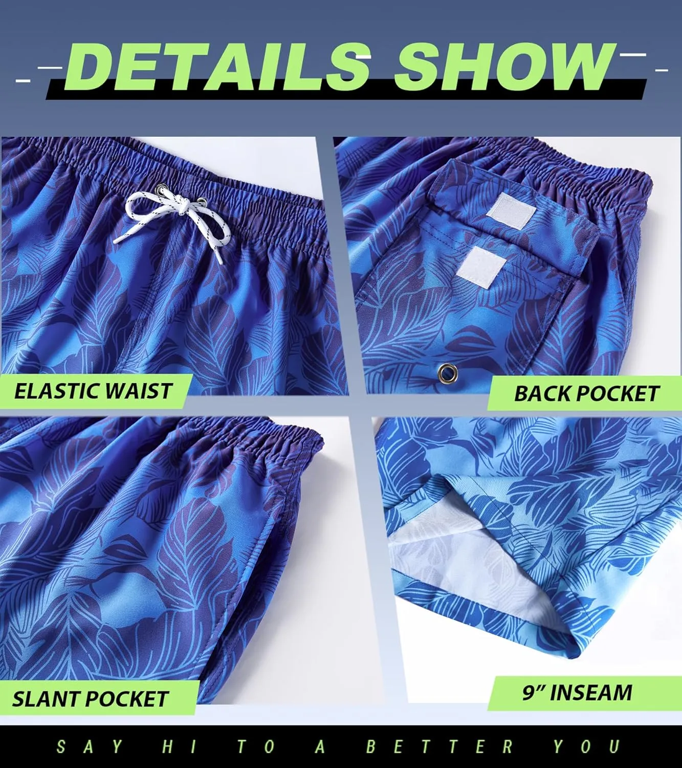 APTRO Men's Swim Trunks 9" Quick Dry Swimsuits Beach Bathing Suits Swim Board Shorts Mesh Liner