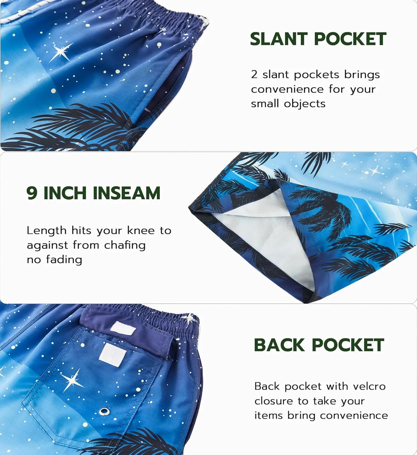 APTRO Men's Swim Trunks 9" Quick Dry Swimsuits Beach Bathing Suits Swim Board Shorts Mesh Liner