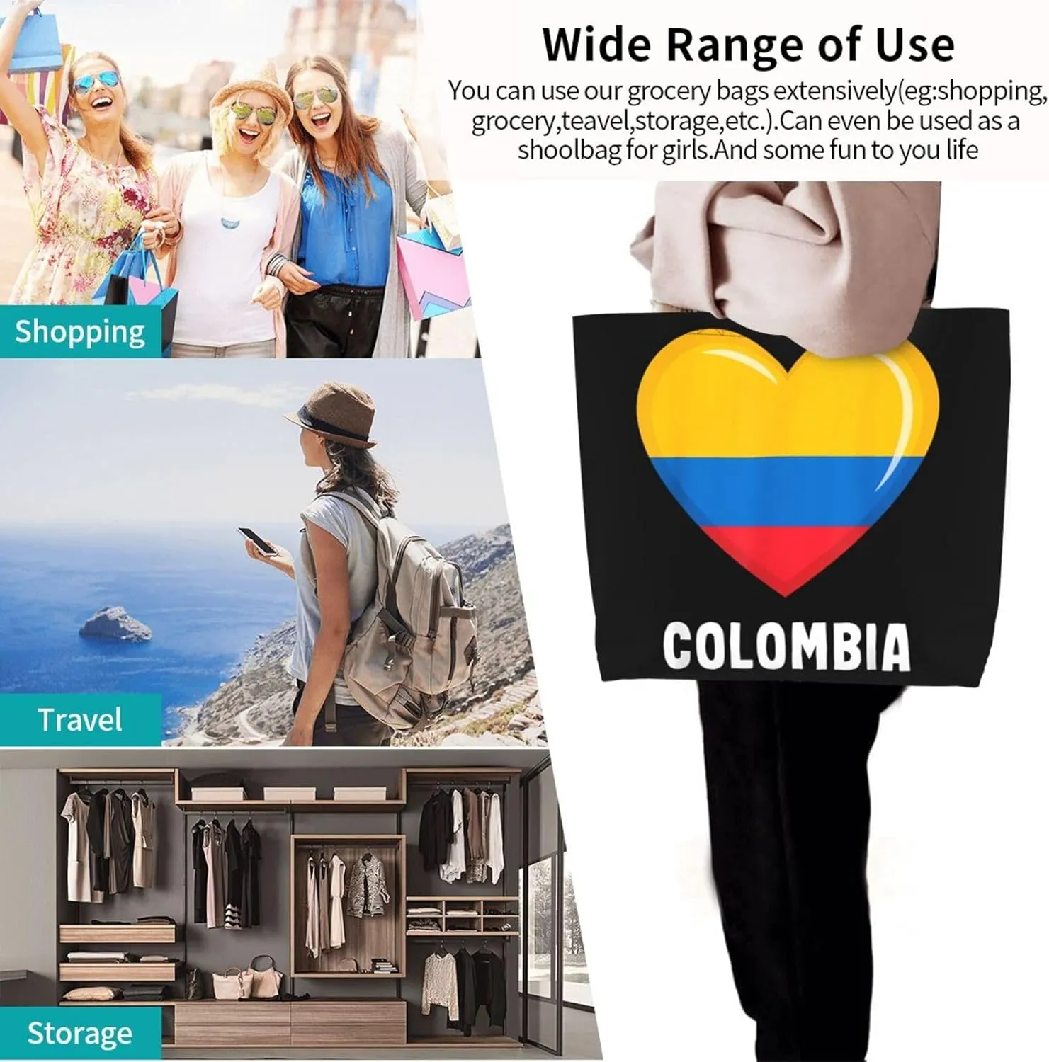Argentina Flag Women's Tote Bag Large Capacity Single Shoulder Bags Handbag for Shopping Work