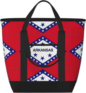 Arkansas State Flag Women's tote bags and reusable women's beach bags are suitable for travel insulation and cooling bags.