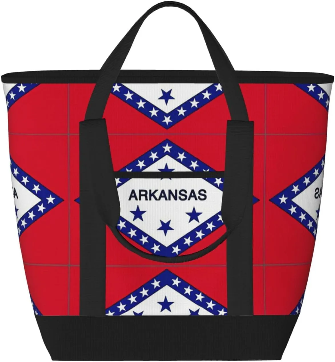 Arkansas State Flag Women's tote bags and reusable women's beach bags are suitable for travel insulation and cooling bags.