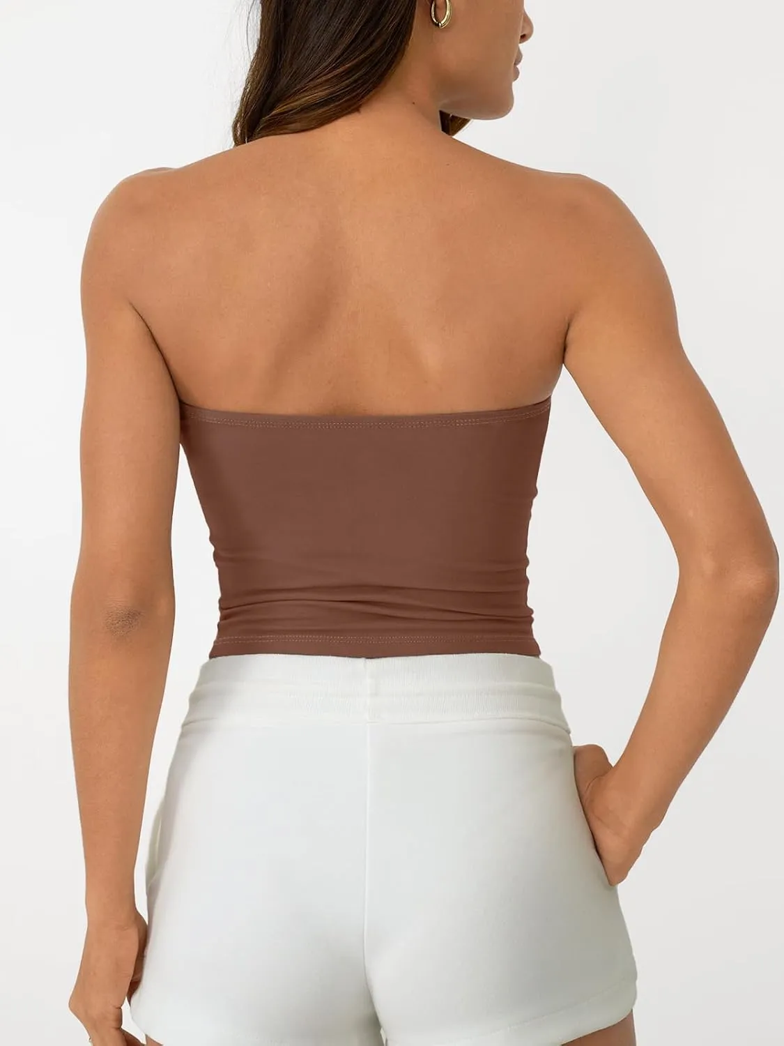 AUTOMET Tube Tops Strapless Crop Tops Basic Backless Sleeveless Bandeau Going Out Cute 2025 Summer Clothes