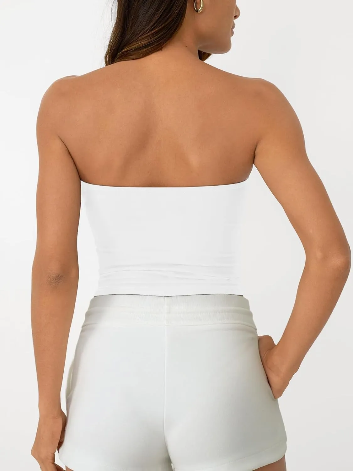 AUTOMET Tube Tops Strapless Crop Tops Basic Backless Sleeveless Bandeau Going Out Cute 2025 Summer Clothes