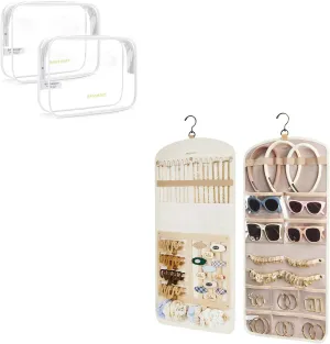 BAGSMART Clear Toiletry Bag Hanging Jewelry Organizer