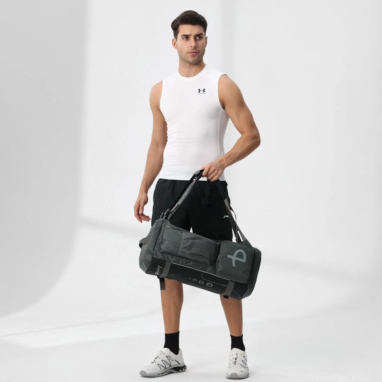 BE SMART 40L Extra Large Gym Backpack for Men, Big Gym Bag with Shoes Compartment, Waterproof Heavy Duty Duffel Bags, Men's Workout Backpacks for Outdoor Sport,Hiking,Camping,Travel