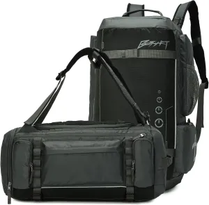 BE SMART 40L Extra Large Gym Backpack for Men, Big Gym Bag with Shoes Compartment, Waterproof Heavy Duty Duffel Bags, Men's Workout Backpacks for Outdoor Sport,Hiking,Camping,Travel