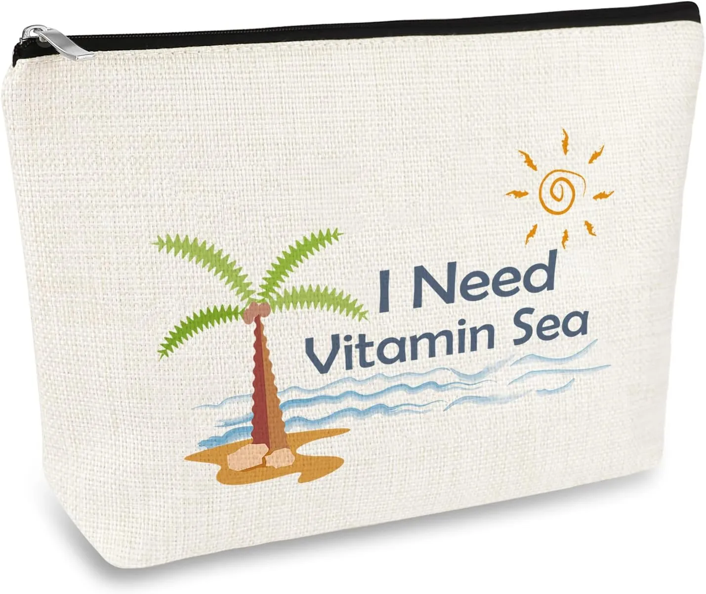 Beach Makeup Bags Gifts Beach Lover Gifts Girls Weekend Travel Make Up Pouch Beach Party Gift Beach Themed Gifts Birthday Christmas Graduation Gift for Women Friends Cosmetic Bag Funny Vacation Gifts