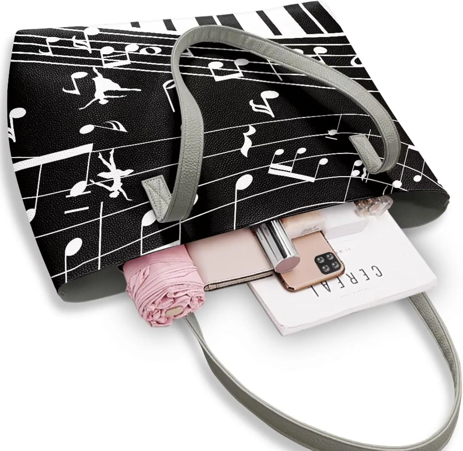 Belidome Tote Bag for Women Travel Work Handbags PU Leather, Lightweight Waterproof Big Capacity with Inside Pockets