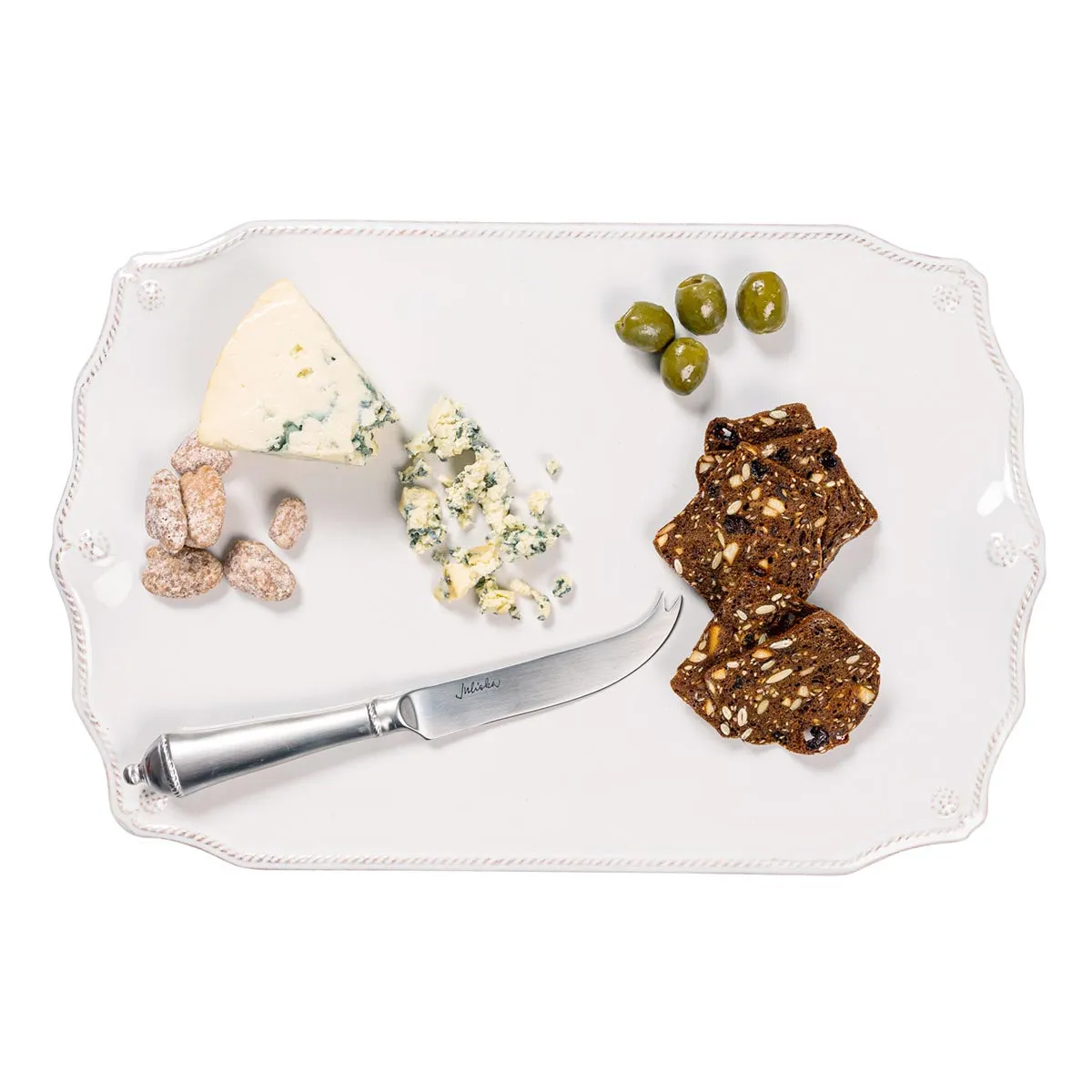 Berry & Thread 15" Serving Board with Knife - Whitewash