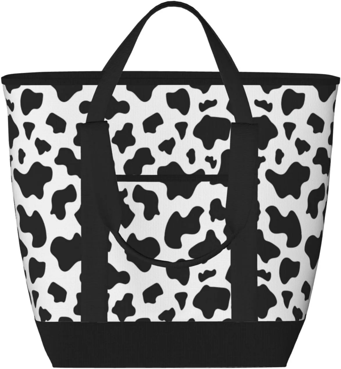 Black & White leopard Women's tote bags and reusable women's beach bags are suitable for travel insulation and cooling bags.