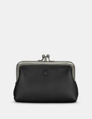 Black Aubrey Triple Frame Purse