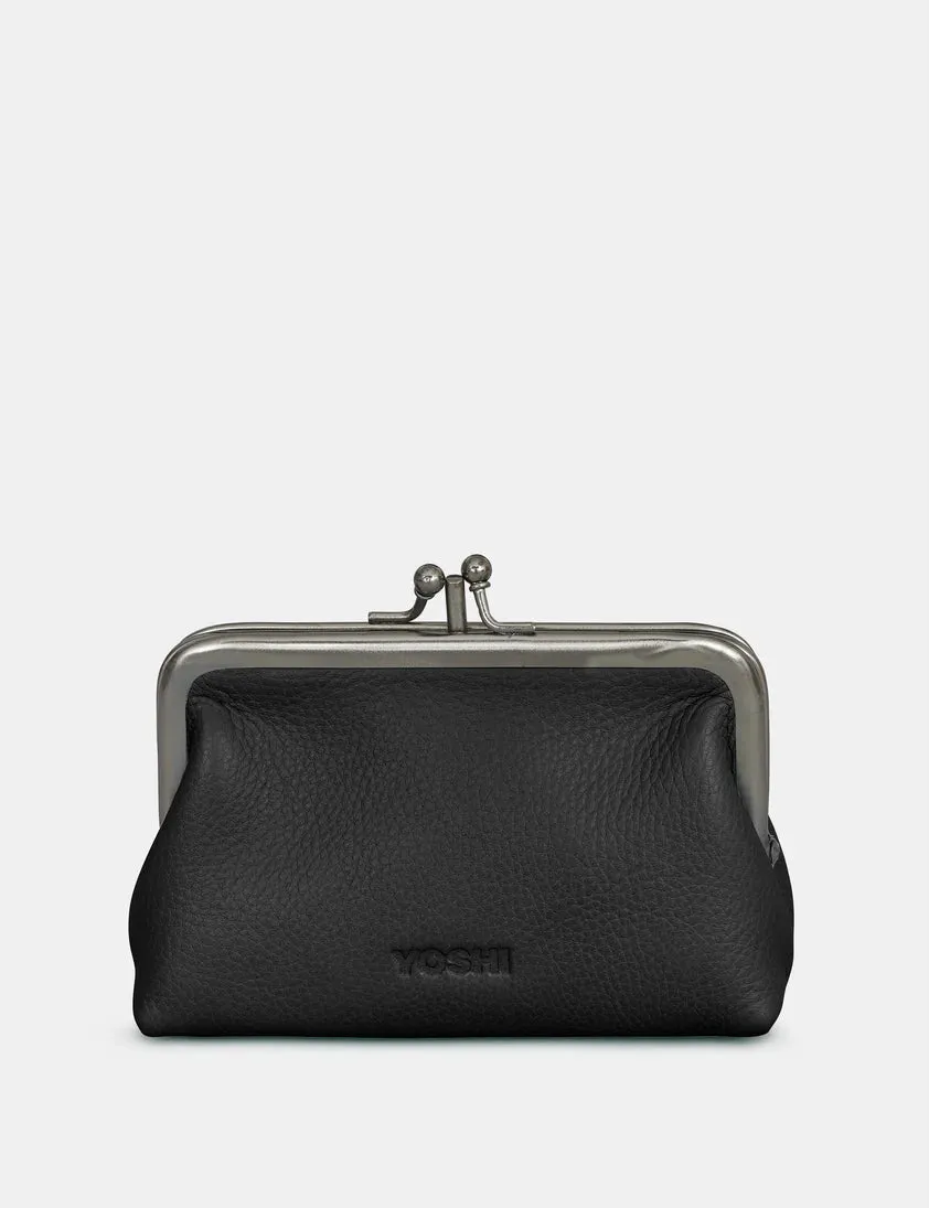 Black Aubrey Triple Frame Purse