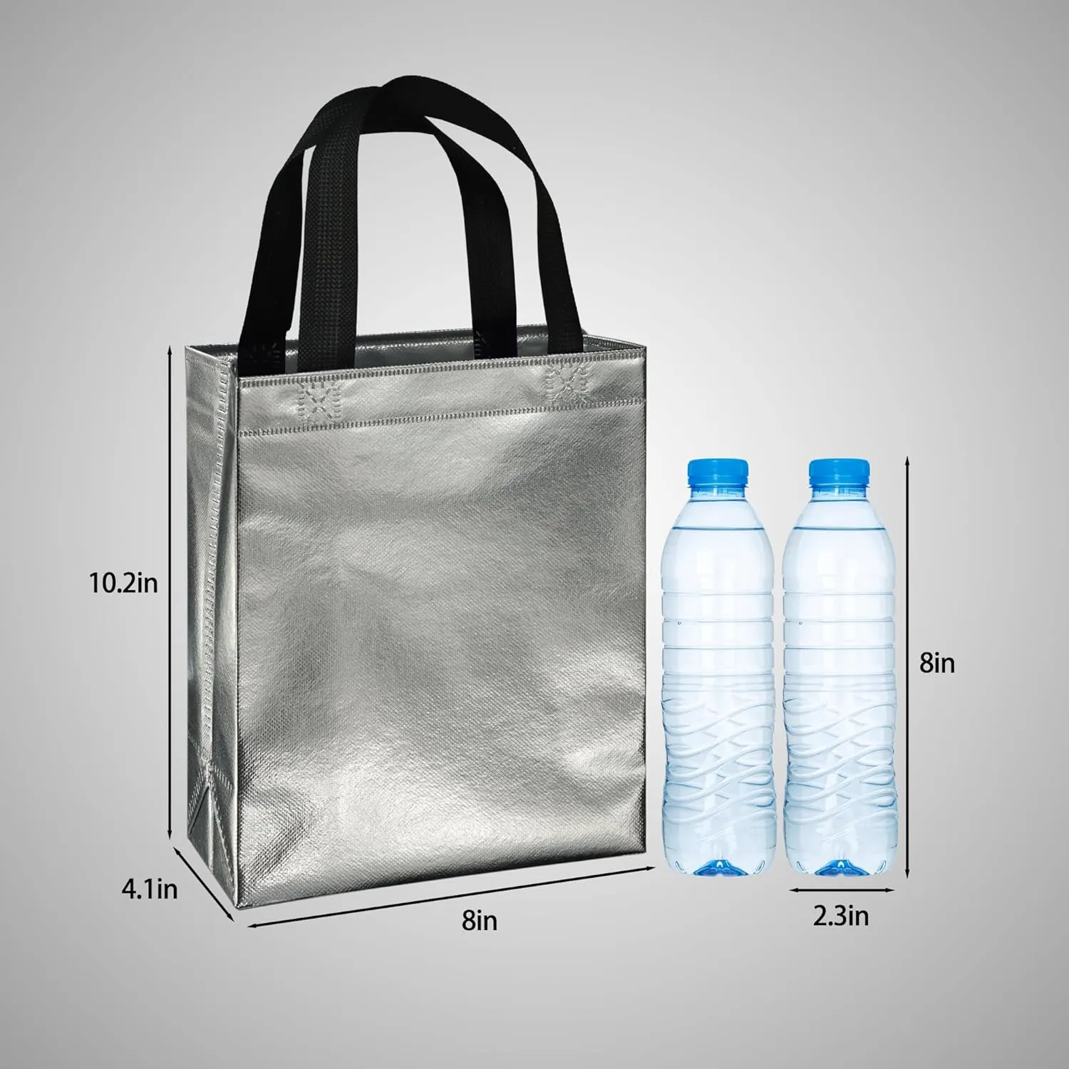 BLEWINDZ 100Pcs Medium Gift Bags Bulk  10.2" Reusable Gift Bag with Handles - Ideal as Party Favor Bags, Shopping Bag (10 Colors)