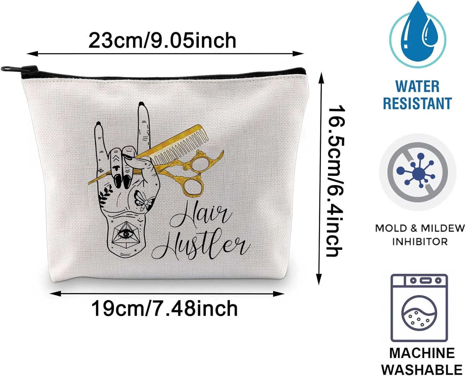 BLUPARK Hair Hustler Tote Hair Stylist Tote Bag Cosmetologist Gift Hairdresser Gift Beautician Shopping Bag Hairstylist Gift