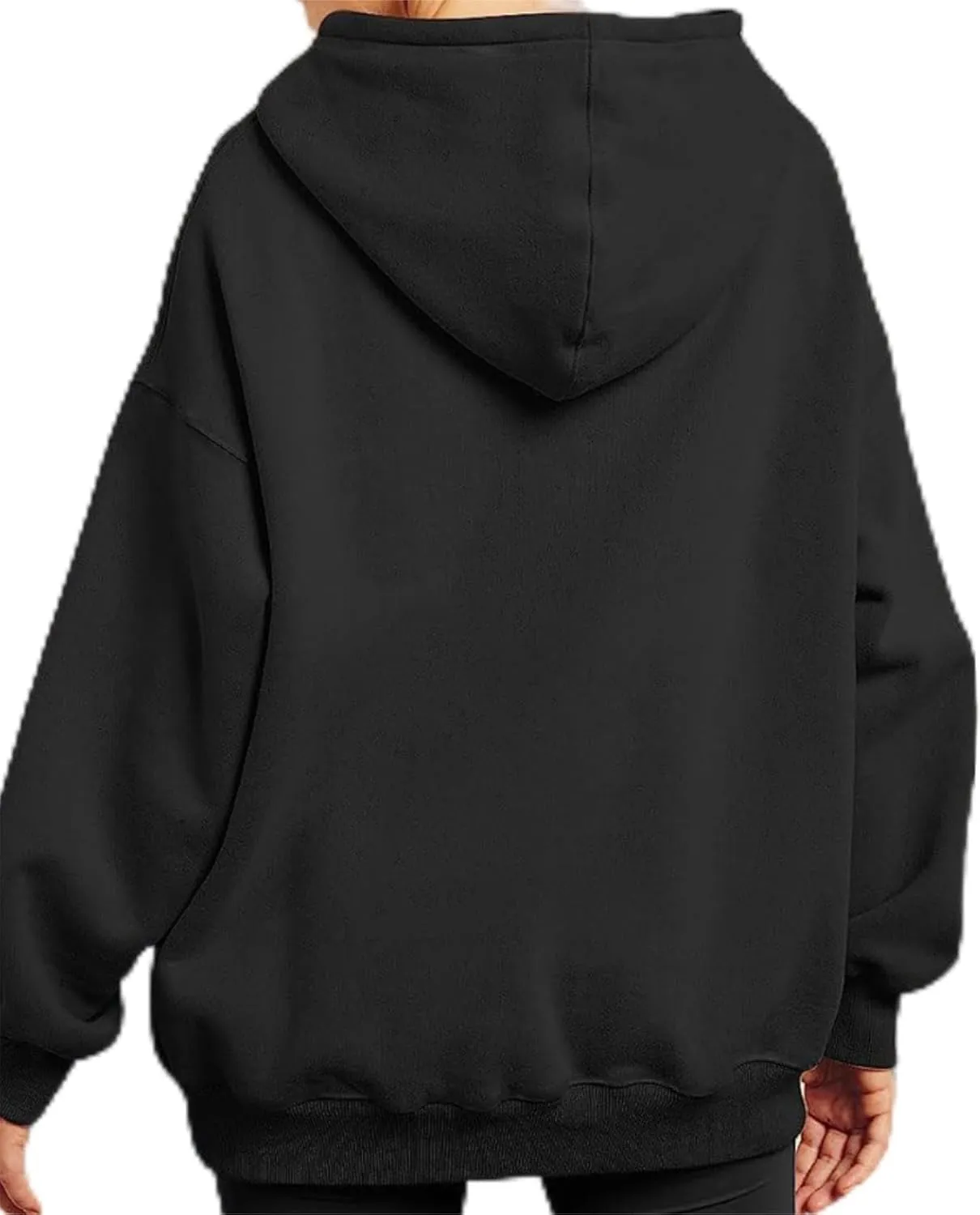 Bocianelli Womens Zip Up Hoodies Satin lined Hoodies Oversized Sweatshirts Fall Sweaters Casual Y2K Jackets 2024 Clothes