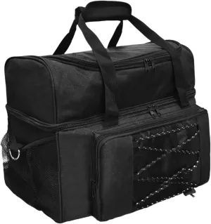 Bowling Ball Bag with Shoe Compartment for Women Men, Sturdy Portable Double Ball Bowling Bag, Bowling Tote for Practice Gym