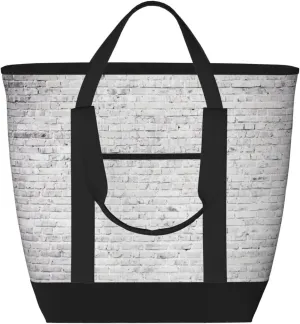 Brick Wall. Women's tote bags and reusable women's beach bags are suitable for travel insulation and cooling bags.