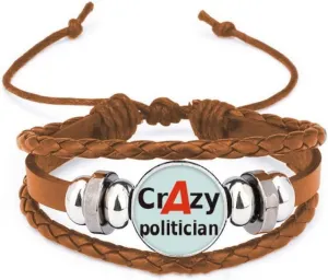 Brief Best Cool Crazy Politician Statesman Bracelet Wristband Leather Jewelry Ornament